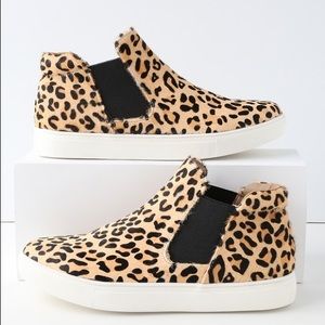 HARLAN LEOPARD LEATHER HIGH-TOP SLIP-ON SNEAKERS